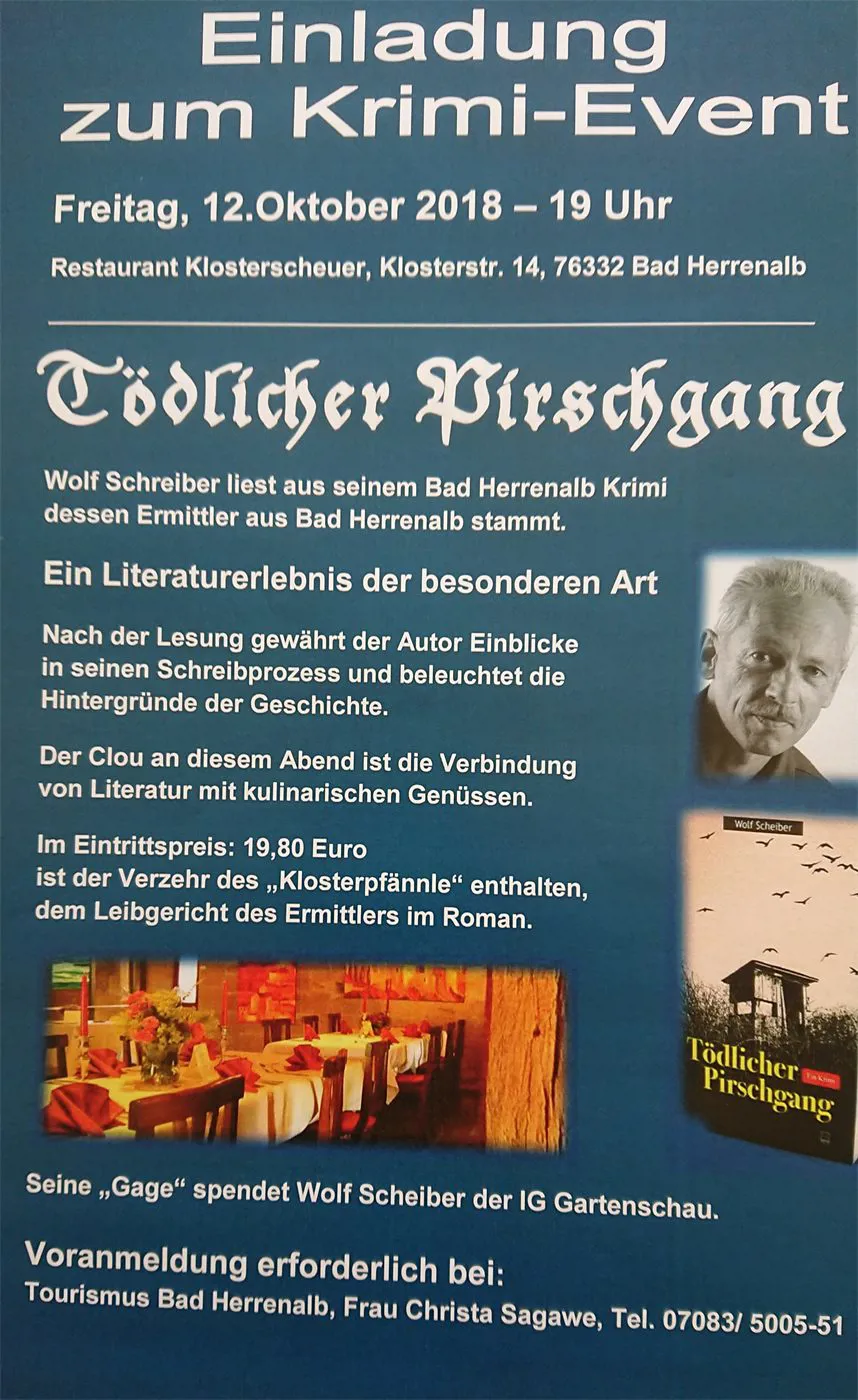 Plakat zur Lesung