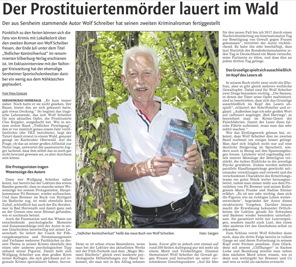 Vaihinger Kreiszeitung; 16.08.2019
